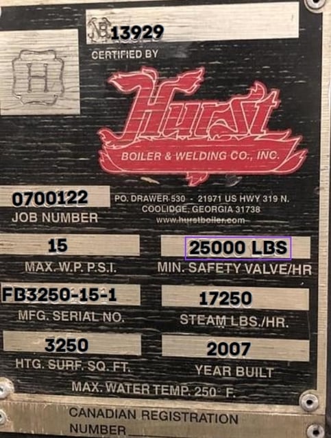 500 HP Hurst, Biomass Wood Boiler, 15 psi, w/185 ton bin, 2007 - Image 3