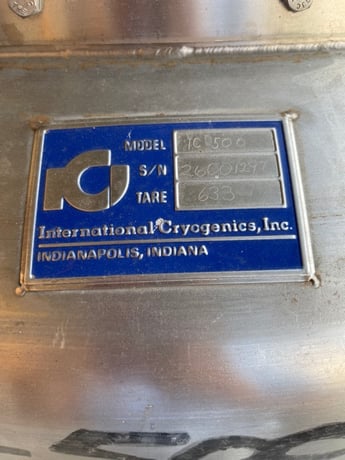 International Cryogenics #IC-500, Tank Storage on Wheels, Helium Tanks Stainless Steel UN 1963, 42" x 42" Base - Image 4