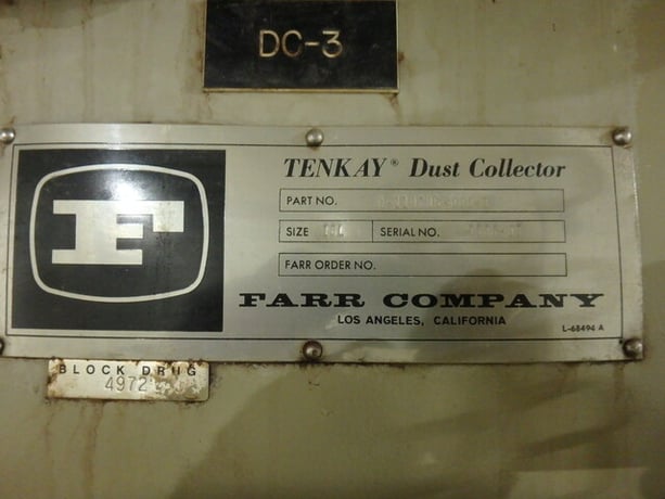 Farr Filtration Systems #Ten-K, Baghouse Dust Collector, Carbon Steel, S/N 9306-JB - Image 5