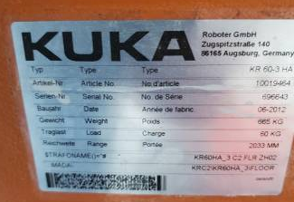 Kuka, kr- 60-3ha, Industrial Robot - Image 2
