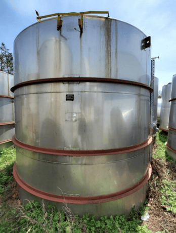 5200 gallon Perry Products Company #5200GAL-VFWX, 304 Stainless Steel Vertical Tank, Flat Bottom & Top, S/N - Image 1
