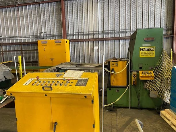 32" x .078" Atkin, Cut-To-Length line, 11000 lb., 32" W, 60" OD, 16"-20" ID, 140 FPM, 42" passline, 1996 - Image 3