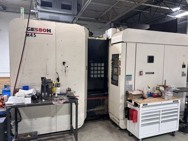 Enshu #GE580H, CNC horizontal machining center, Fanuc Control, 31.5" X, 31.5" Y, 32.7" Z, 40 automatic tool - Image 1
