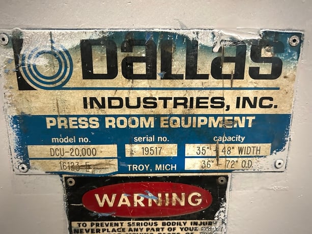 20000 lb. Dallas #DCU-20000, Coil Upender - Image 7