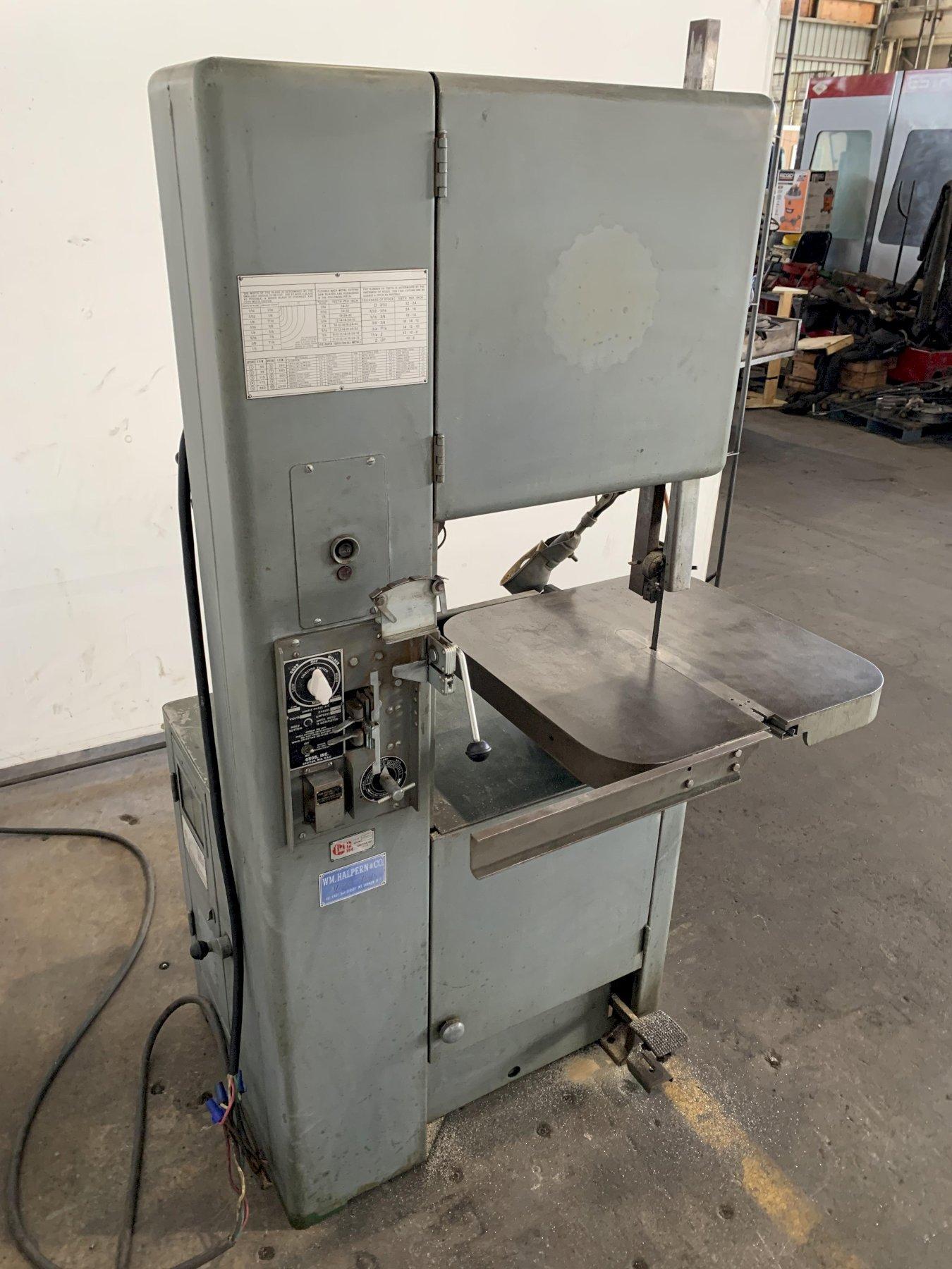 18" Grob #NS18, Vertical Bandsaw, 18" throat, 24" x 24" table, 2030 FPM, Welding & Grinding Attatchment - Image 1
