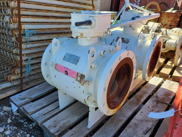 8" x 10" Ty Valve Corporation #TR3, class 150 ball valve API6D, flange connection ends (2 available) - Image 1