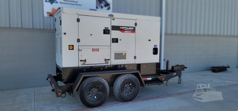 50 KW HiPower, towable generator set, 120/208 Volts, - Image 1