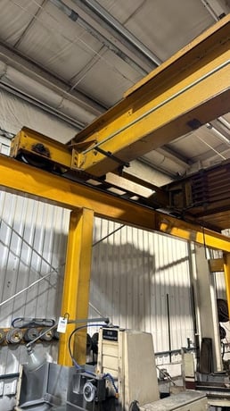 5 Ton, P & H Double Grinder Bridge Crane, 42' Span, 48' Runway, 10' Column, Pendant Control - Image 7