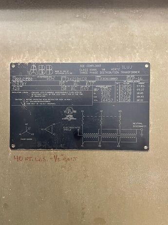 2000/2200 KVA 12470Y Primary, 420 Delta Secondary, 3 phase, Padmount Transformer - Image 3