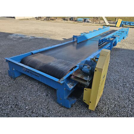 36" wide x 29' long, Orthman belt conveyor, 3 HP motor, 1760 RPM, Dodge TA215 speed reducer - Image 2