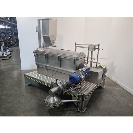 Italtech #MXC-300, Stainless Steel continuous pasta mixer extruder, flour screw feeder/doser with hopper - Image 3