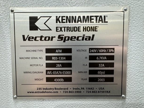 Extrude Hone #8/6-Vector-200 Special, 860 PSI Extrusion Pressure, AB Micrologix 1200, 2003 - Image 9
