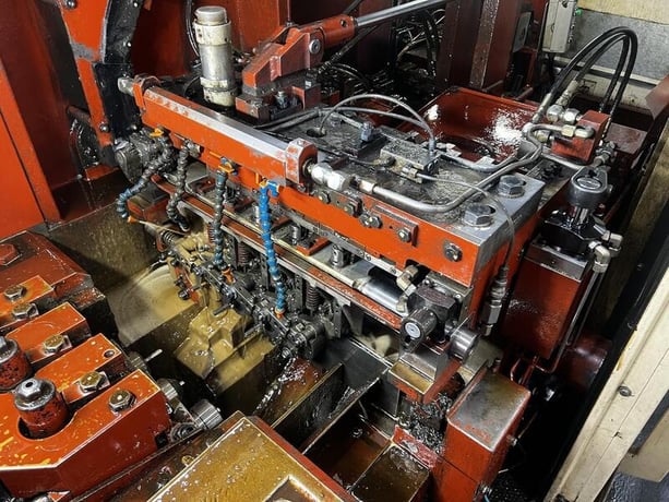 .629" x 4.84" National Formax Plus #FXP-43M, 3-die progreesive header, 240 PPM, 1999 - Image 3