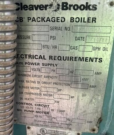 150 HP Cleaver-Brooks #CB-700-150-150, Mobile Boiler Room / Rental Boiler, 150 psi, 1988 - Image 5