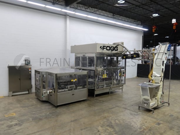 Fogg #36-24-8, Liquid Filler Monoblock, 32 Head Rotary Cleaner, 8 Head Capper, HEPA Filtration System, 32" x - Image 1
