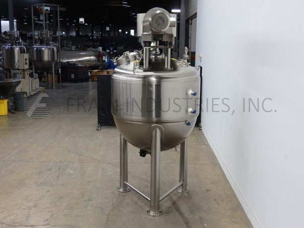 528 gallon Lee #2000LD9MS, Jacketed Vacuum Kettle, 62" diameter X 27" Straight Side, 15 HP Agitator - Image 3