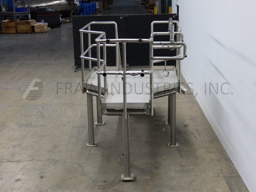 68" x 112" Standing Platform Mezzanine, 47" Tall, (5) Step Staircase, 42" Guard Rails - Image 4