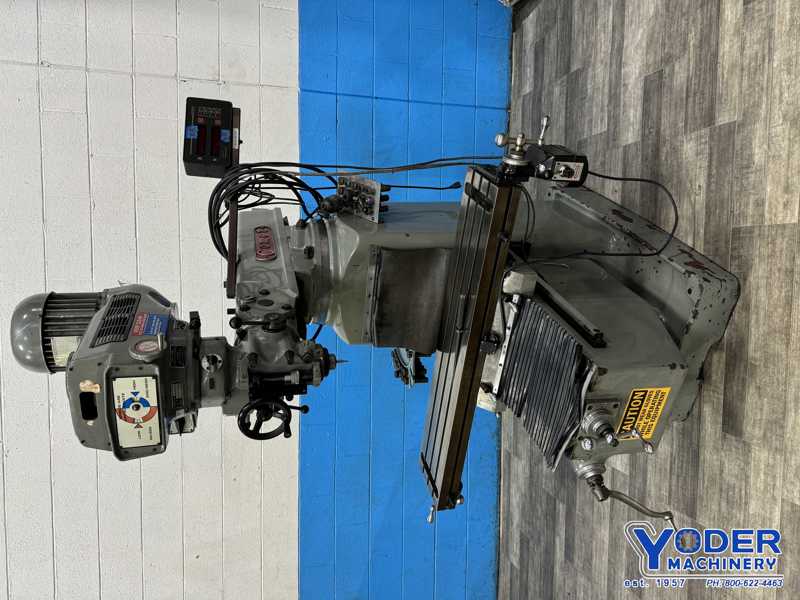 Comet #3KV, Vertical Mill, 10" x50" table, 4250 RPM, 3 HP, 1985 - Image 1