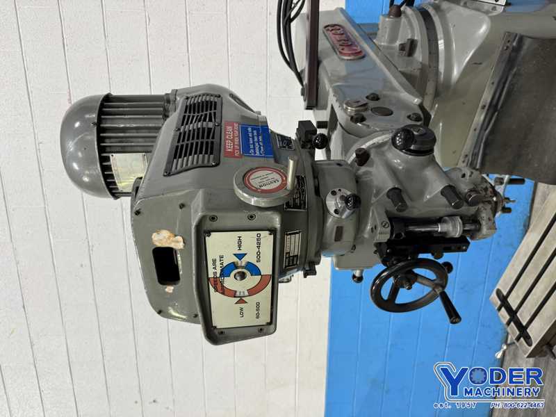 Comet #3KV, Vertical Mill, 10" x50" table, 4250 RPM, 3 HP, 1985 - Image 5
