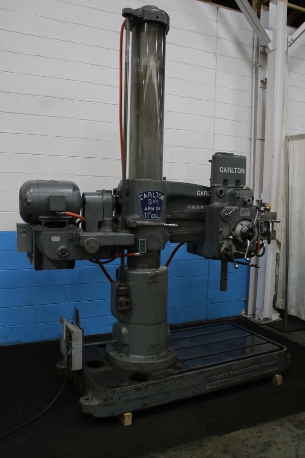 3' -11" Carlton Radial Drill, 42" x 32" Base, 2000 RPM, 5 HP - Image 1