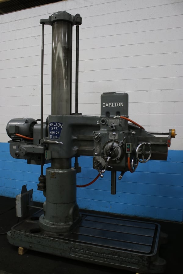 3' -11" Carlton Radial Drill, 42" x 32" Base, 2000 RPM, 5 HP - Image 2