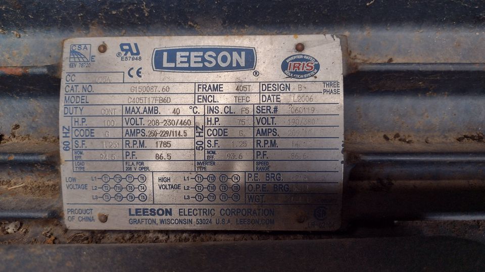 1400 CFM, Aerzen # GM 35 S-00, Rotary Lobe Blower, 460 V., 1785 RPM, 100 HP - Image 6