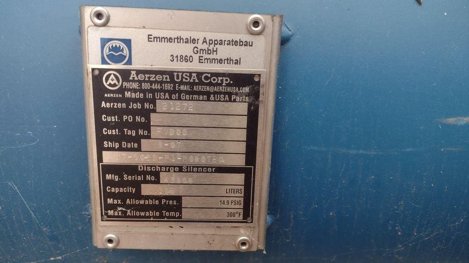 1400 CFM, Aerzen # GM 35 S-00, Rotary Lobe Blower, 460 V., 1785 RPM, 100 HP - Image 7