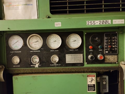 100 psi, Sullair #25S-200L 100, Air Compressor, 200 HP, 1987 - Image 4