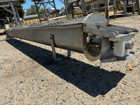 8" diameter x 12' long, Stainless Steel Screw Conveyor - Image 1