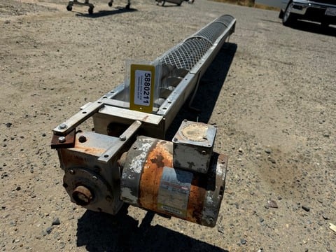 8" diameter x 12' long, Stainless Steel Screw Conveyor - Image 2