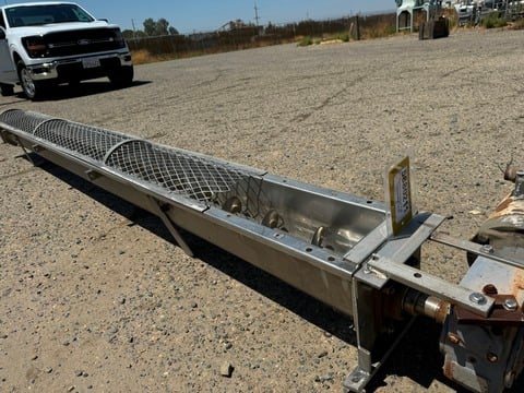 8" diameter x 12' long, Stainless Steel Screw Conveyor - Image 3