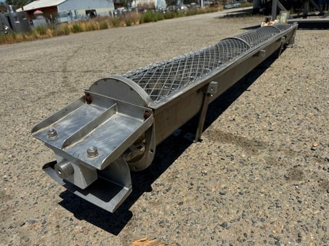 8" diameter x 12' long, Stainless Steel Screw Conveyor - Image 4