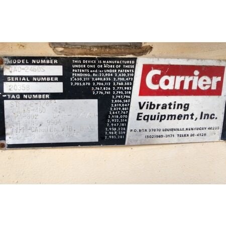 Carrier #QAD3-2460S, Fluid Bed Dryer, 24" W x 26' 6" L, 3 HP, 460 V. - Image 6