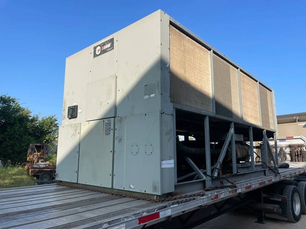 155 Ton, Trane #RTAC-1554, Air-Cooled Chiller, 2 Compressors, 123.3 HP, Halocarbon Compatible, (9) Fan - Image 7
