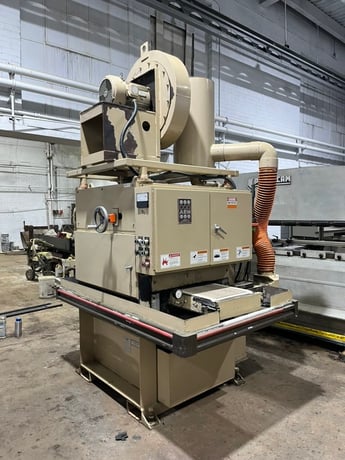 AEM #CS180, multi-directional deburring machine, 4"-18" part size, 3/16" part thickness, 15 FPM - Image 1