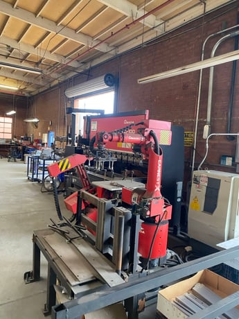 80 Ton, Amada #Astro-FBD8025, robot hydraulic press brake, 10' overall, 86.6" between housing, 1998 - Image 8