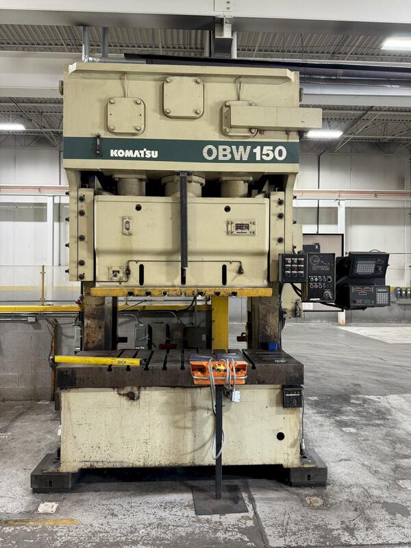 150 Ton, Komatsu #OBW 150-3, Double Crank Gap Frame Press, 82" x 30" Bed, 7.87" Stroke, 65 SPM, 1996 - Image 1