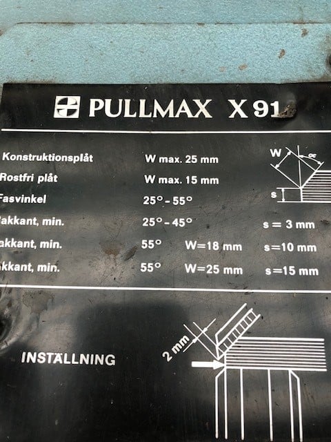 No. X-91 Pullmax, 1" bevel widths, up to 2" plate, 25&deg; - 55&deg;, straight or curved edges - Image 3