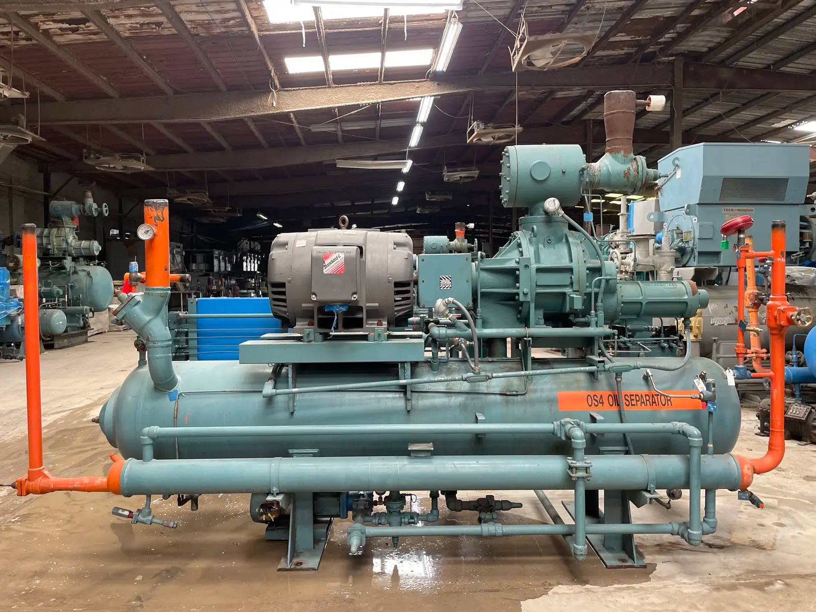 100 HP Mycom #UN6WB, 6-Cylinder Reciprocating Compressor, 460 V., 1,170 RPM, 2014 - Image 7