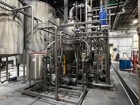 Pasteurizer System HTST, Tube-In-Tube, CIP, Vacuum Separator, 20 GPM, 190 gallon - Image 2