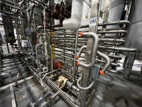 Pasteurizer System HTST, Tube-In-Tube, CIP, Vacuum Separator, 20 GPM, 190 gallon - Image 3