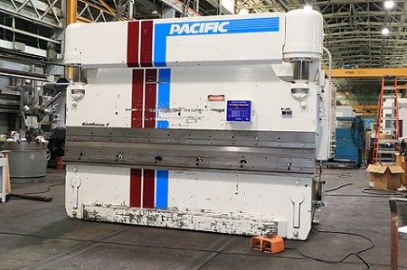 230 Ton, Pacific #FF230-12-I, hydraulic press brake, 12' overall, 126" between housing, 8" stroke, 8" throat - Image 2