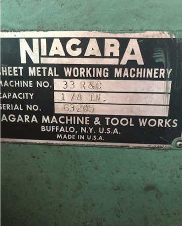 Niagara #33R & C, 1/4" cap., 8-1/2" -60" circle diameter, power downfeed, 10 HP, excellent - Image 3