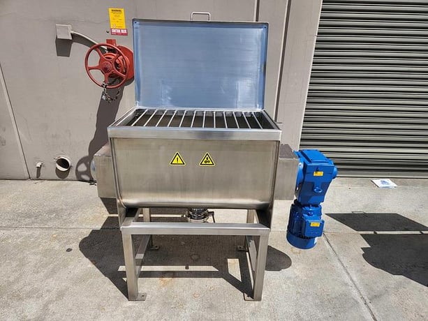 5 cu.ft. 304 Stainless Steel ribbon mixer, 3 HP, new, uused, 2 yr warranty - Image 1