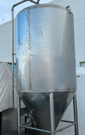 1000 gallon Stainless Steel jacketed tank with steep cone bottom - Image 2