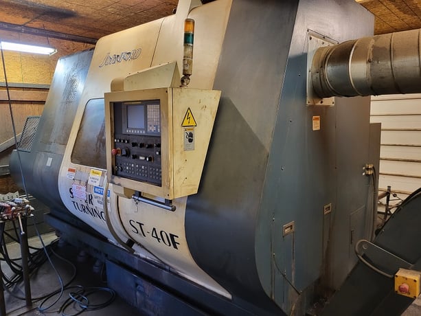 Johnford #ST-40F, CNC Lathe, 27" Chuck, 30 HP, 500 RPM, Fanuc 0i-TD Control, 36.2" Swing, 2010 - Image 1