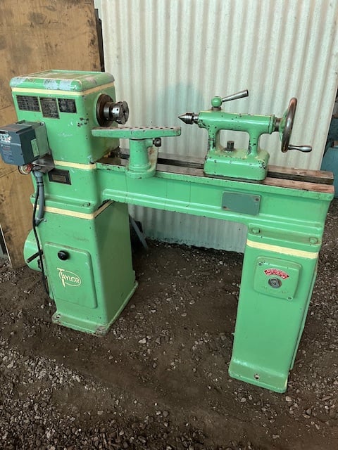 14" x 20" Taylor #1570, 6 speeds: 365-2242 RPM, Fuji Electric Frenic-Mini (C2) inverter, 1-1/2 HP, tooling - Image 6