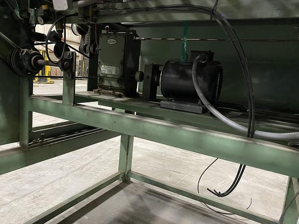50" Maxson #MSE, single rotary knife sheeter, 53" wide stationary bed knive, 330 FPM, 1994 - Image 7
