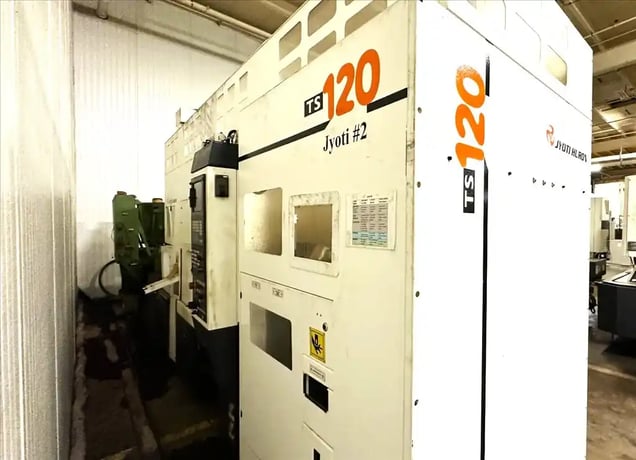 Jyoti #TS-120, twin spindle CNC chucker lathe, 6.5"chuck, 3" X, 5.7"Z, 2016, S46763 - Image 1