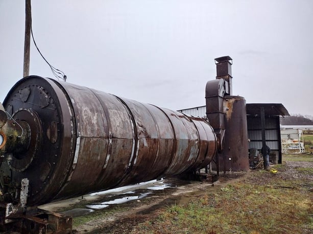 8' x 24' Drum Dryer with Webb Burner, drum, burner, cyclone ductwork and blower - Image 1